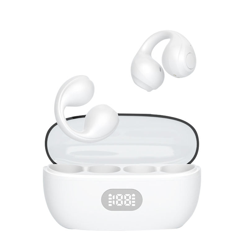 Clip-On Wireless Earbuds with LED Display